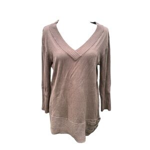 Women’s V-Neck Knit Sweater in Taupe by Style & Company size XL